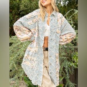 POL Distressed Denim Jacket